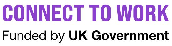 Connect to Work Logo (dark Background)